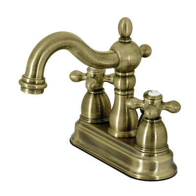 Elements of Design EB1603AX 4-Inch Centerset Bathroom Faucet with Plastic Pop-Up, Antique Brass