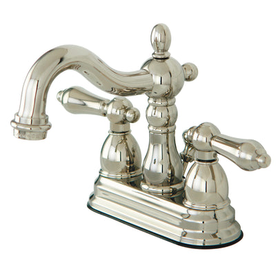 Elements of Design EB1606AL 4-Inch Centerset Bathroom Faucet with Plastic Pop-Up, Polished Nickel