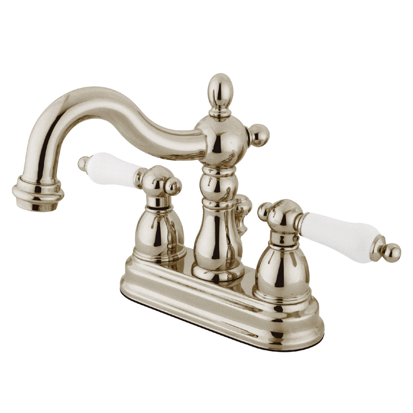 Elements of Design EB1606PL 4-Inch Centerset Bathroom Faucet with Plastic Pop-Up, Polished Nickel