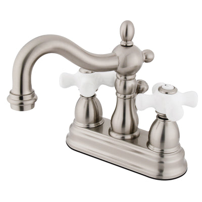Elements of Design EB1608PX 4-Inch Centerset Bathroom Faucet with Plastic Pop-Up, Brushed Nickel