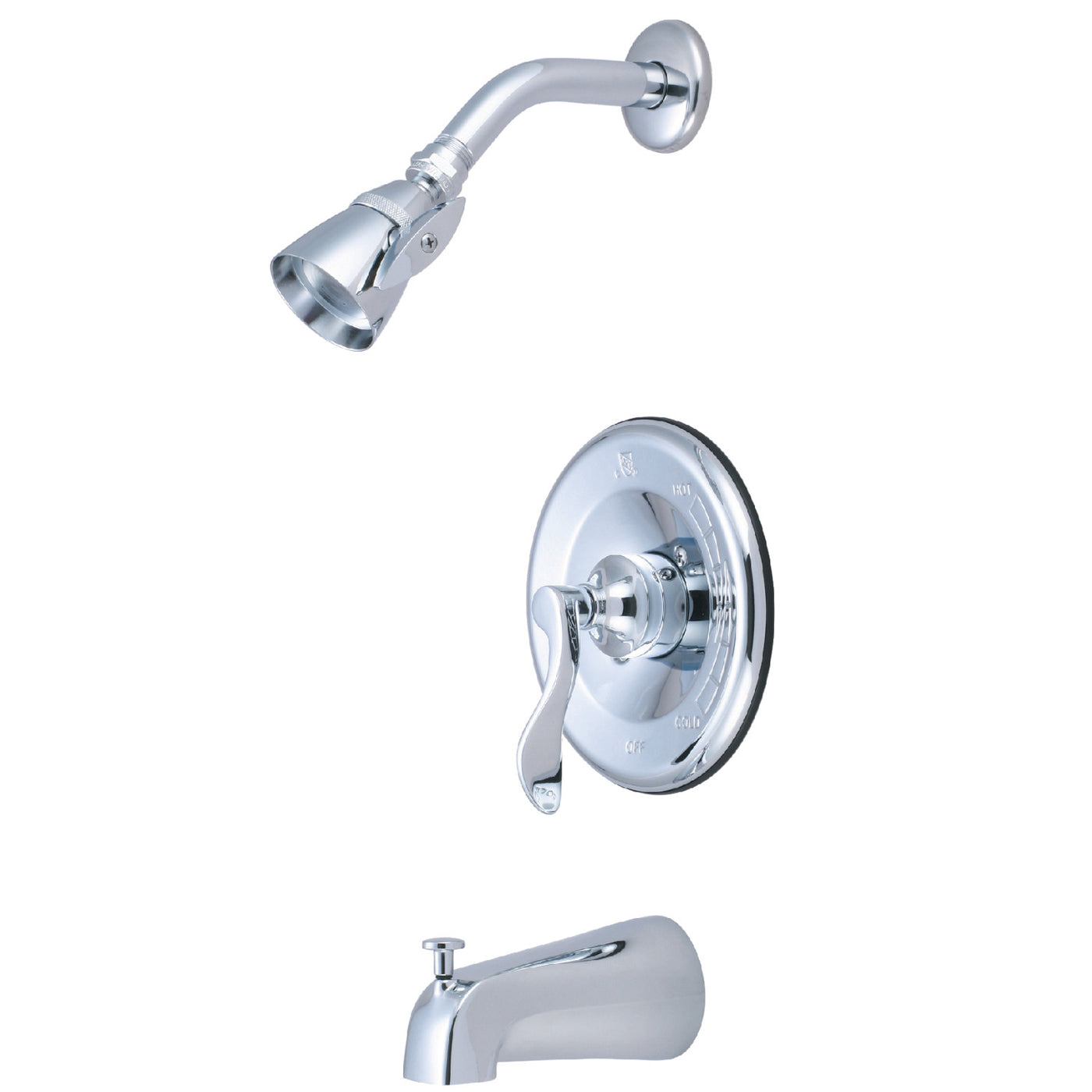 Elements of Design EB1631DFL Tub and Shower Faucet, Polished Chrome