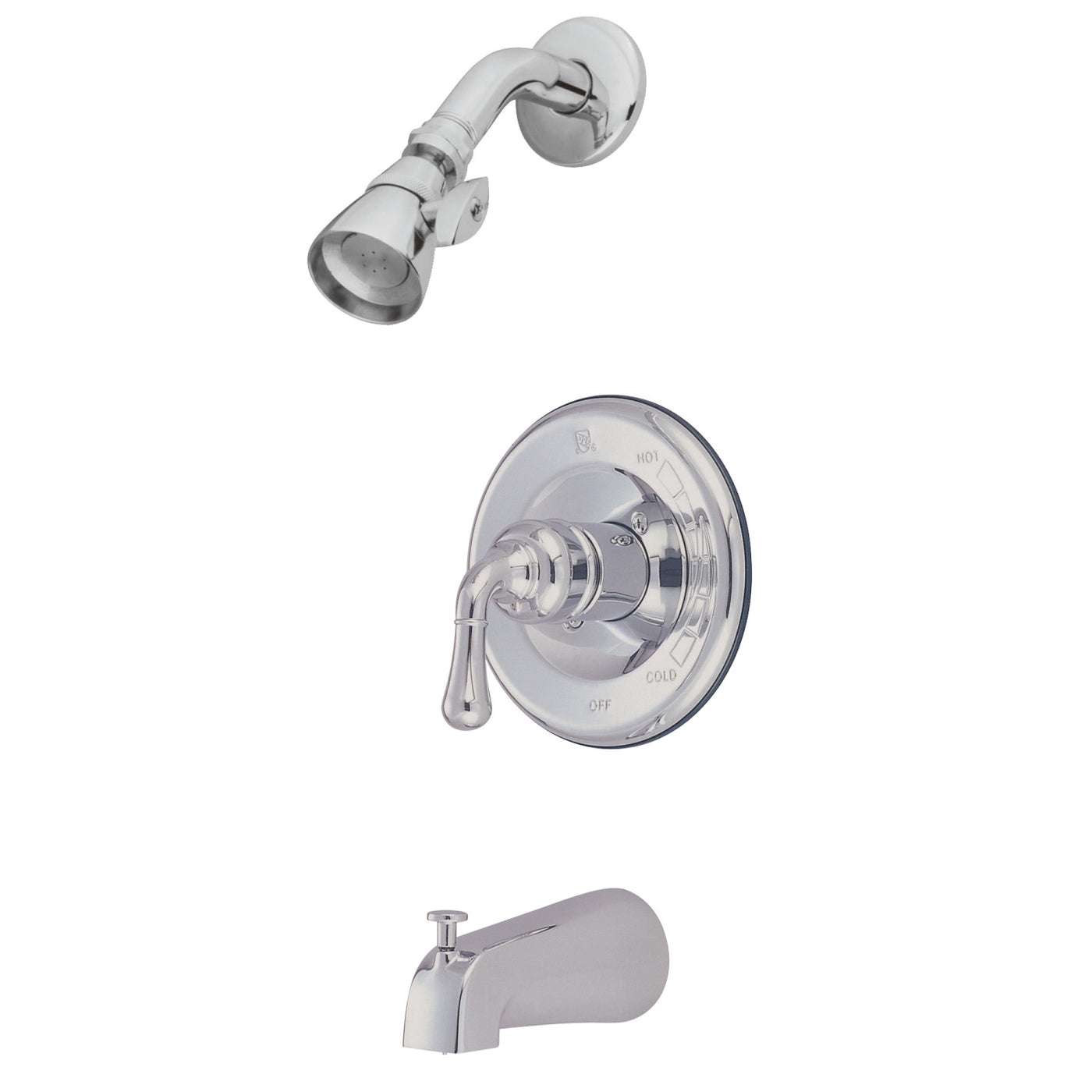 Elements of Design EB1631 Single-Handle Tub and Shower Faucet, Polished Chrome
