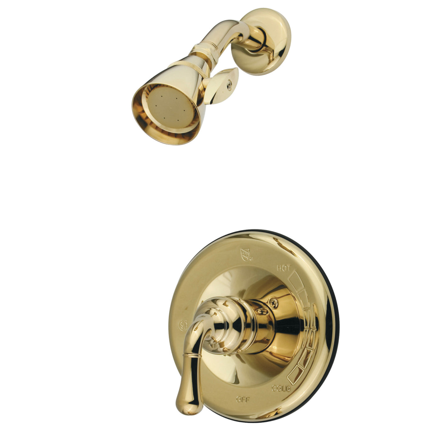 Elements of Design EB1632SO Pressure Balanced Shower Faucet, Polished Brass