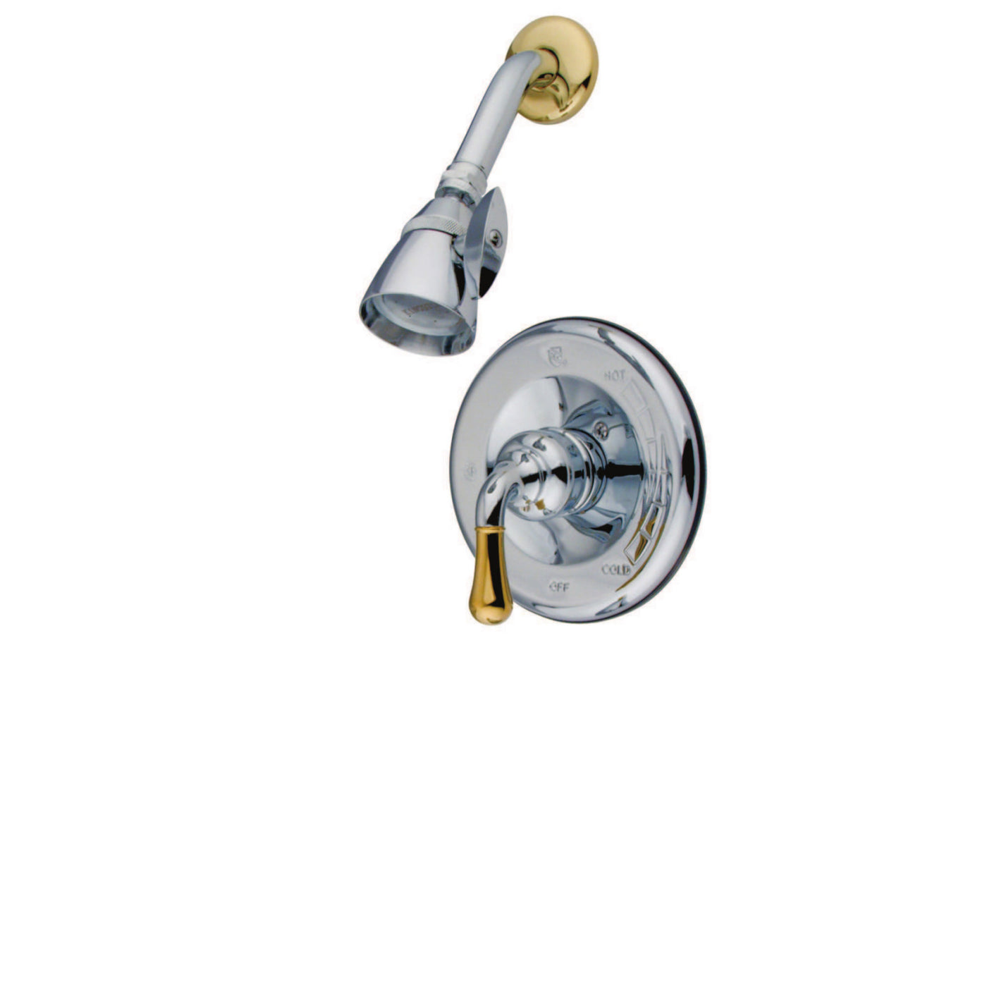 Elements of Design EB1634SO Pressure Balanced Shower Faucet, Polished Chrome/Polished Brass
