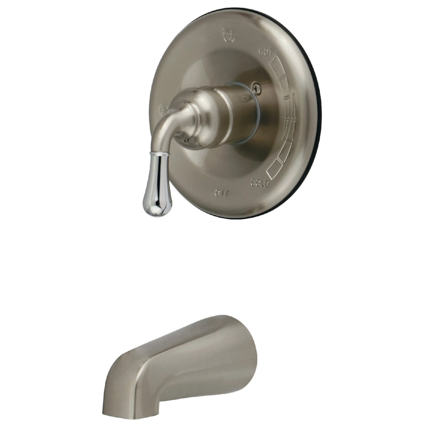 Elements of Design EB1637TO Pressure Balanced Tub Only Faucet, Brushed Nickel/Polished Chrome