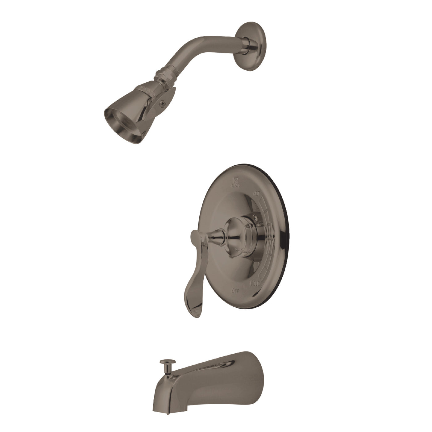 Elements of Design EB1638CFL Pressure Balanced Tub and Shower Faucet, Brushed Nickel