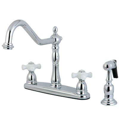 Elements of Design EB1751PXBS Centerset Kitchen Faucet with Brass Sprayer, Polished Chrome