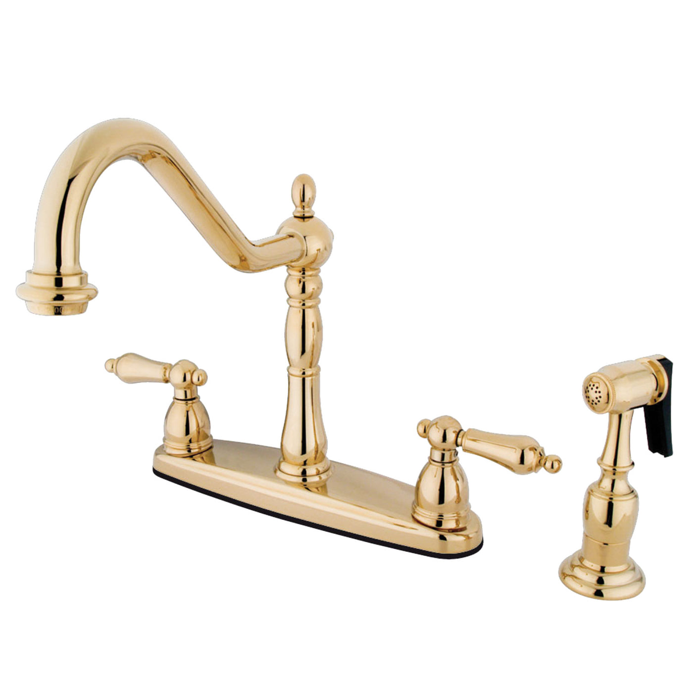 Elements of Design EB1752ALBS Centerset Kitchen Faucet, Polished Brass