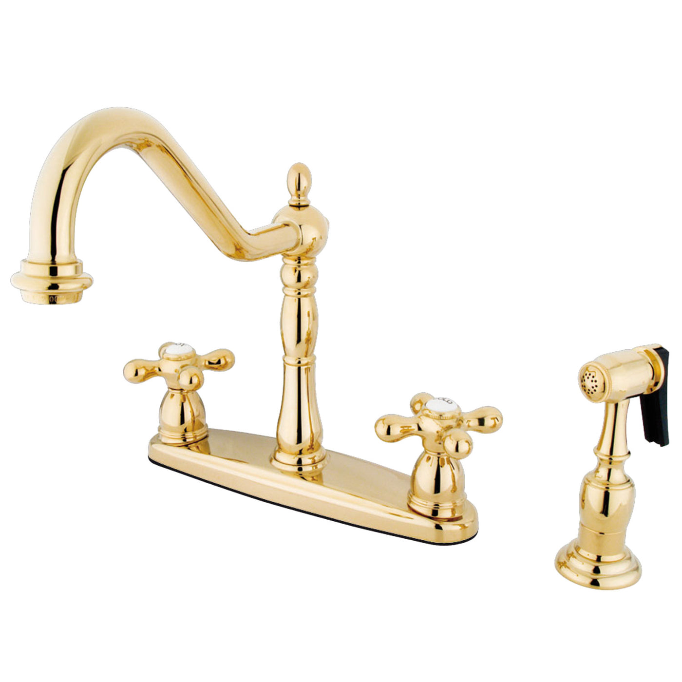 Elements of Design EB1752AXBS Centerset Kitchen Faucet, Polished Brass