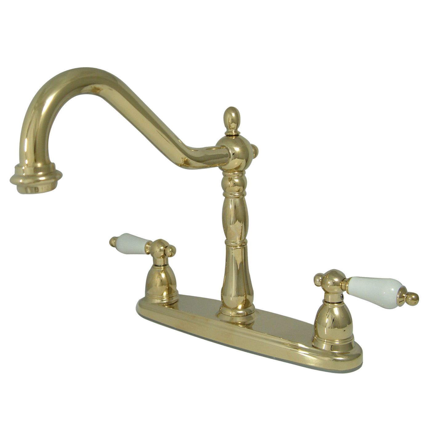 Elements of Design EB1752PLLS 8-Inch Centerset Kitchen Faucet, Polished Brass