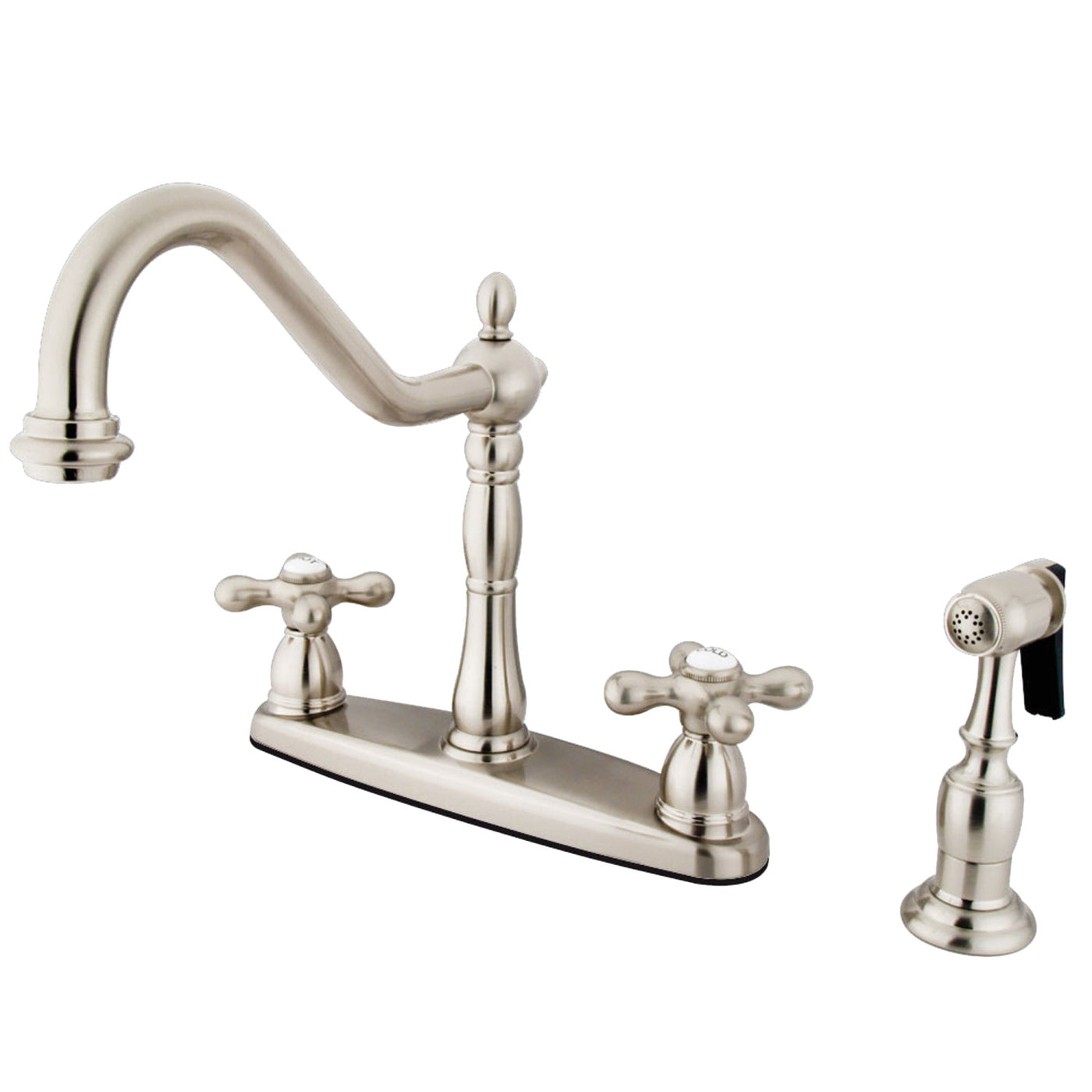 Elements of Design EB1758AXBS Centerset Kitchen Faucet, Brushed Nickel