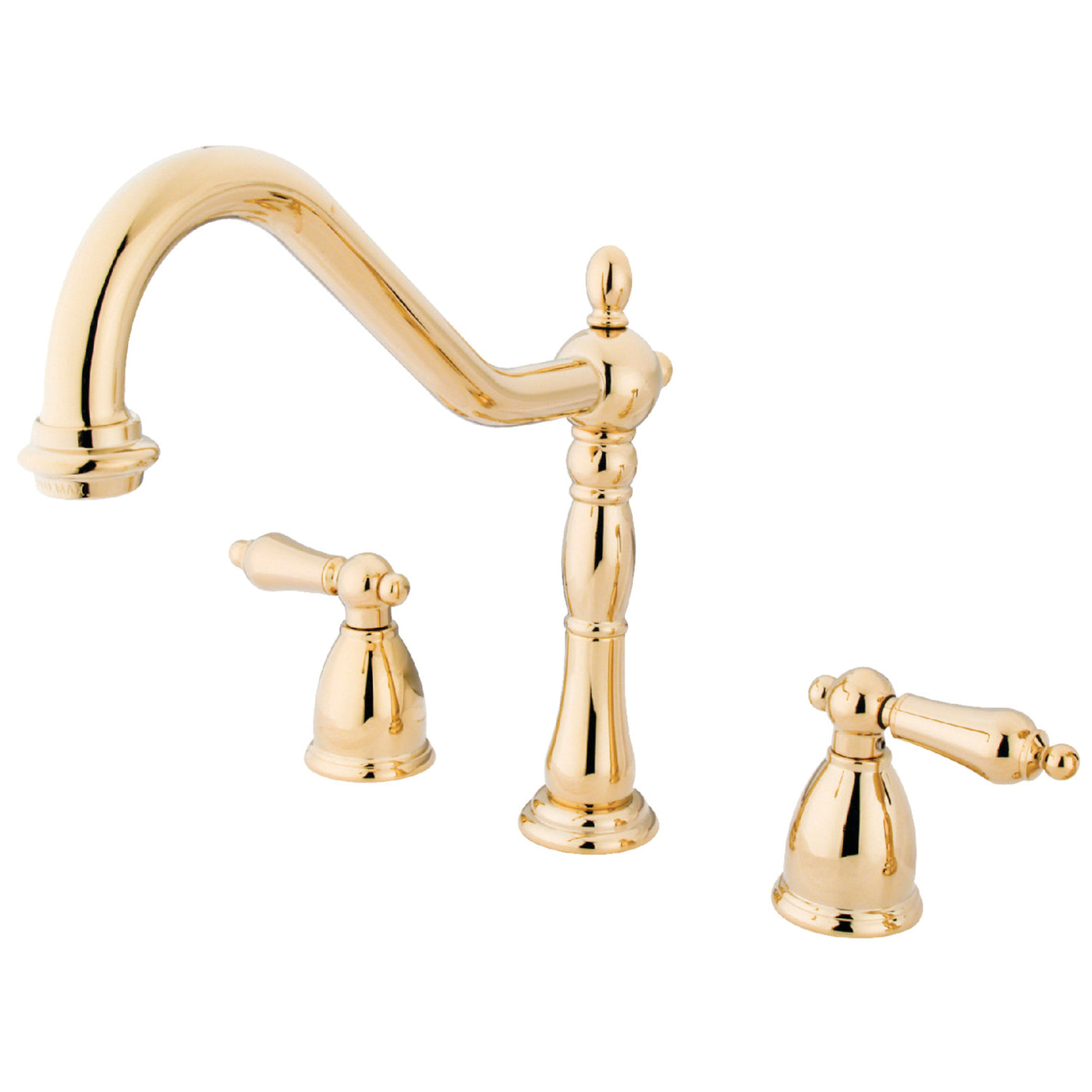 Elements of Design EB1792ALLS Widespread Kitchen Faucet, Polished Brass