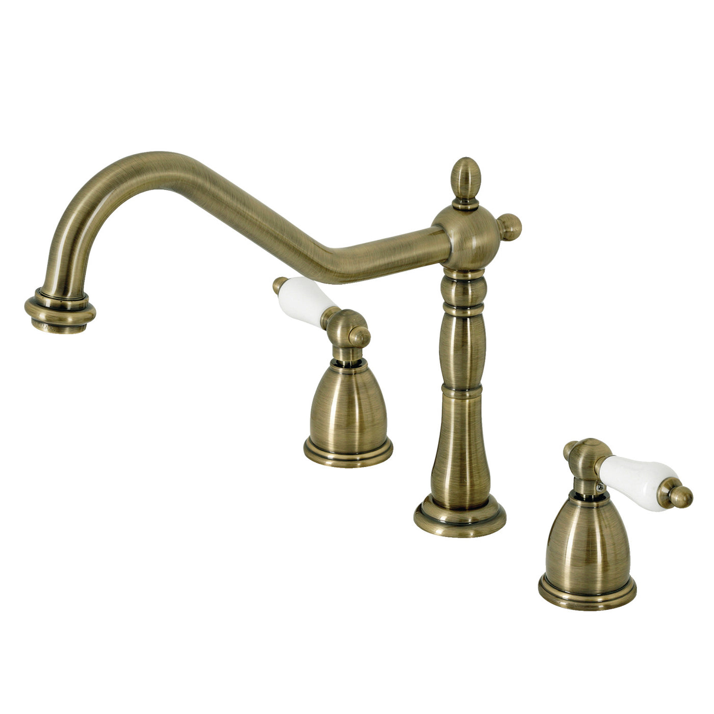 Elements of Design EB1793PLLS Widespread Kitchen Faucet, Antique Brass