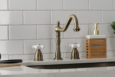 Elements of Design EB1793PXLS Widespread Kitchen Faucet, Antique Brass