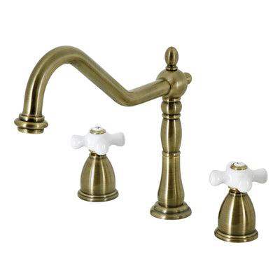 Elements of Design EB1793PXLS Widespread Kitchen Faucet, Antique Brass