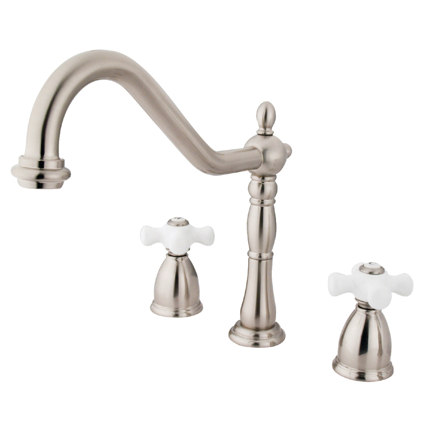 Elements of Design EB1798PXLS Widespread Kitchen Faucet, Brushed Nickel