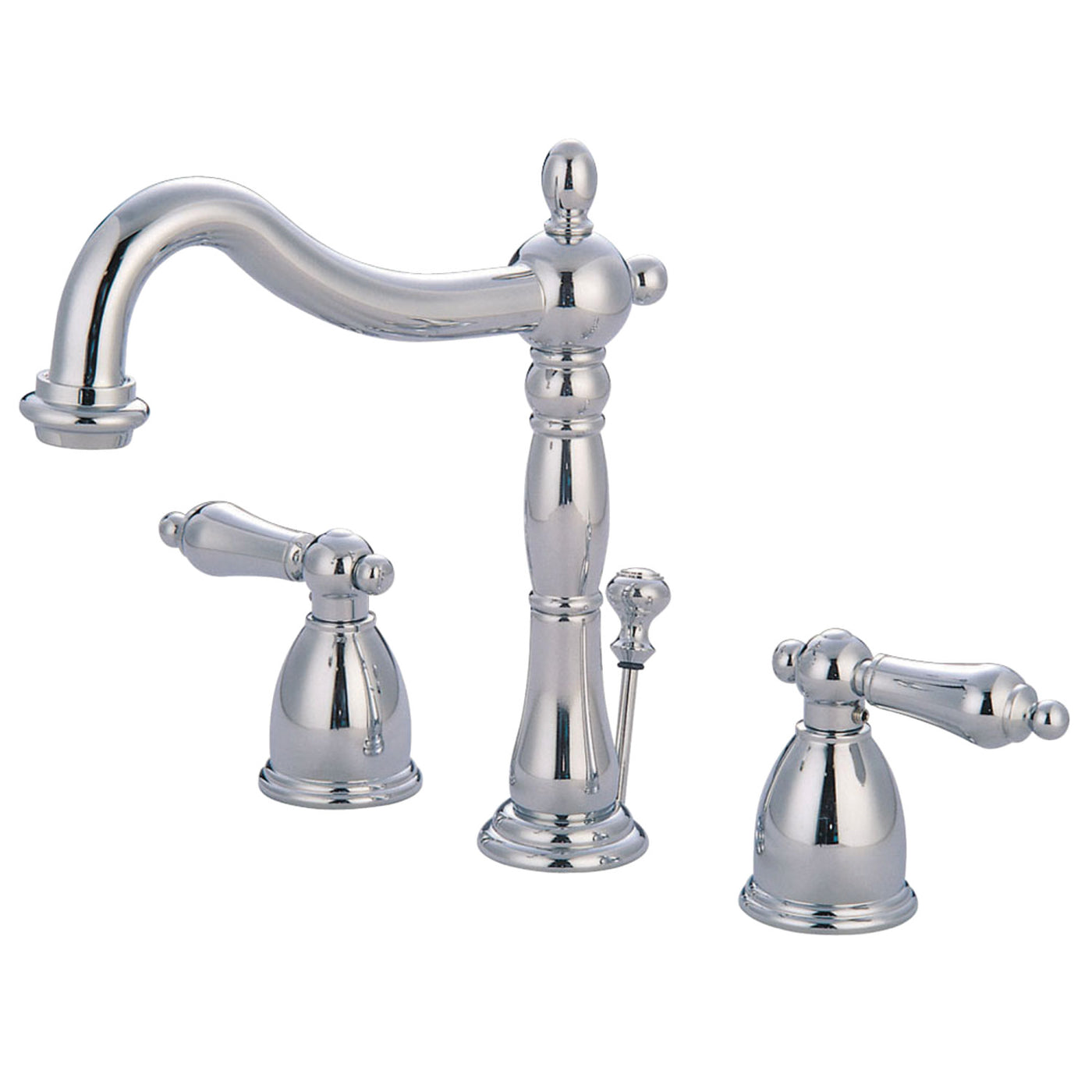 Elements of Design EB1971AL Widespread Bathroom Faucet with Plastic Pop-Up, Polished Chrome