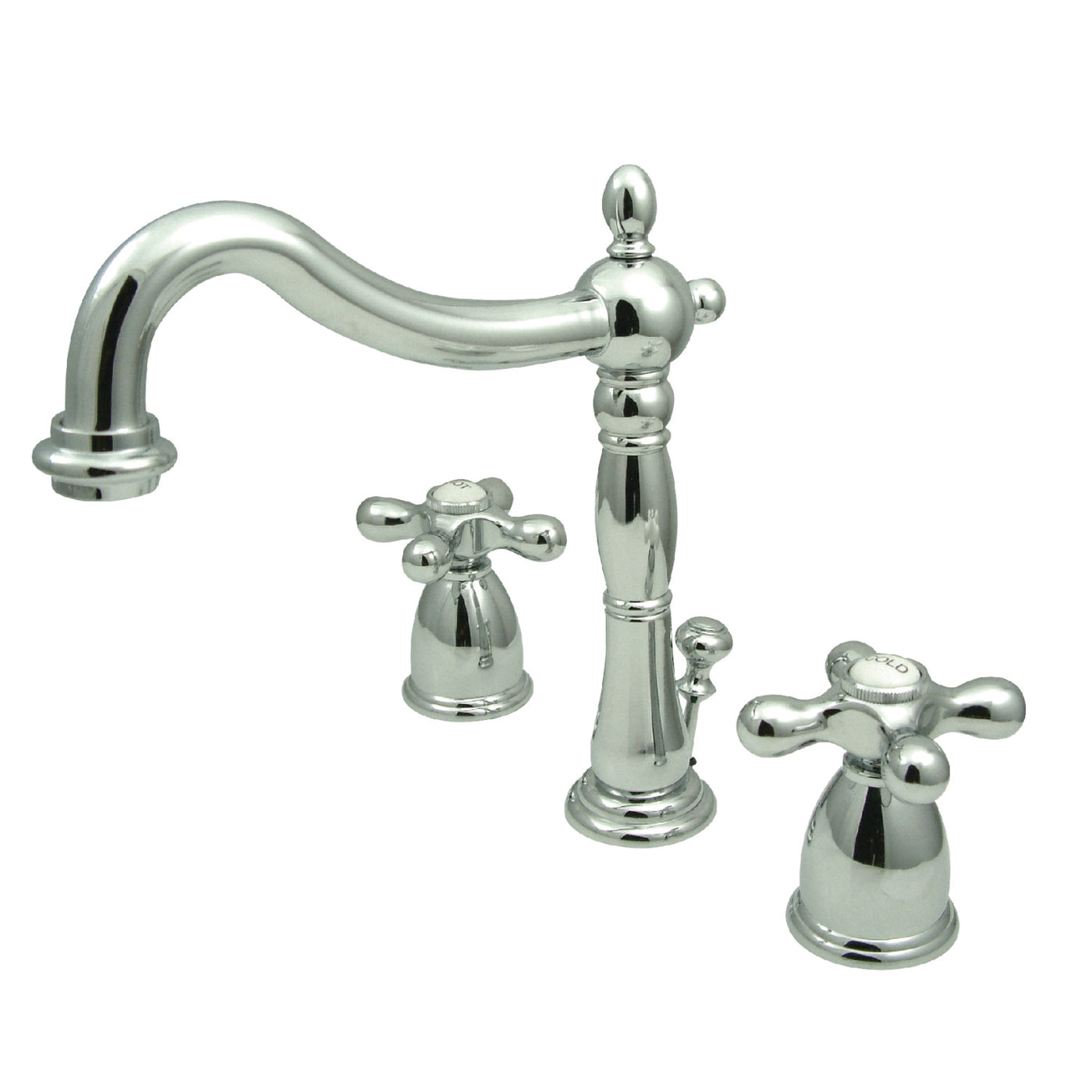 Elements of Design EB1971AX Widespread Bathroom Faucet with Plastic Pop-Up, Polished Chrome