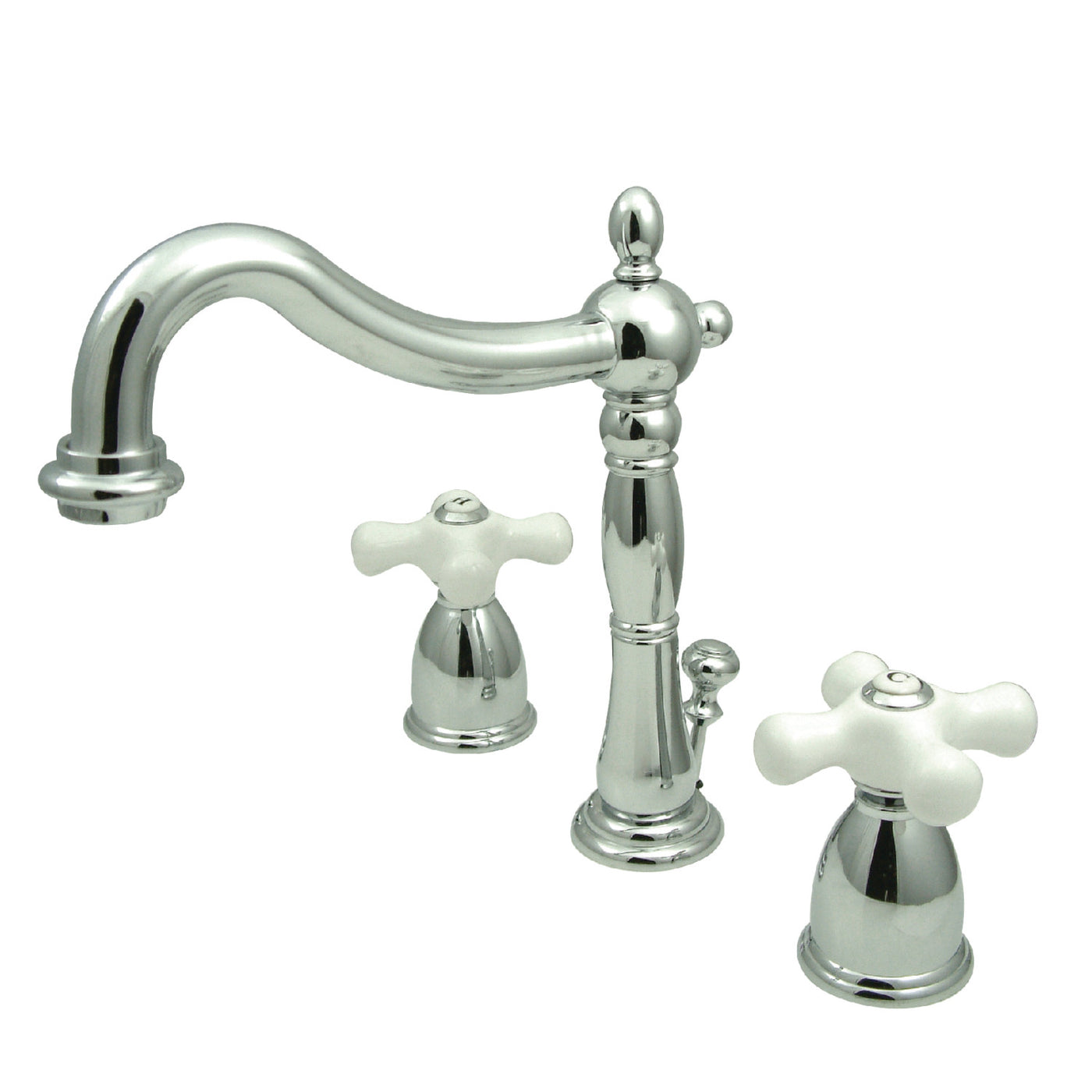 Elements of Design EB1971PX Widespread Bathroom Faucet with Plastic Pop-Up, Polished Chrome