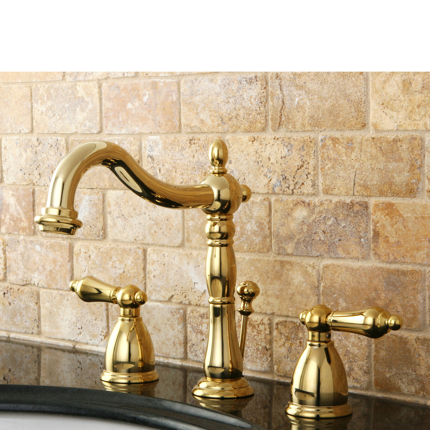 Elements of Design EB1972AL Widespread Bathroom Faucet with Brass Pop-Up, Polished Brass