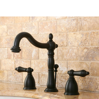 Elements of Design EB1975AL Widespread Bathroom Faucet with Plastic Pop-Up, Oil Rubbed Bronze