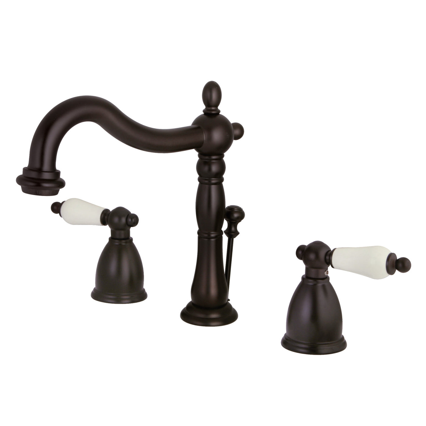 Elements of Design EB1975PL Widespread Bathroom Faucet with Plastic Pop-Up, Oil Rubbed Bronze