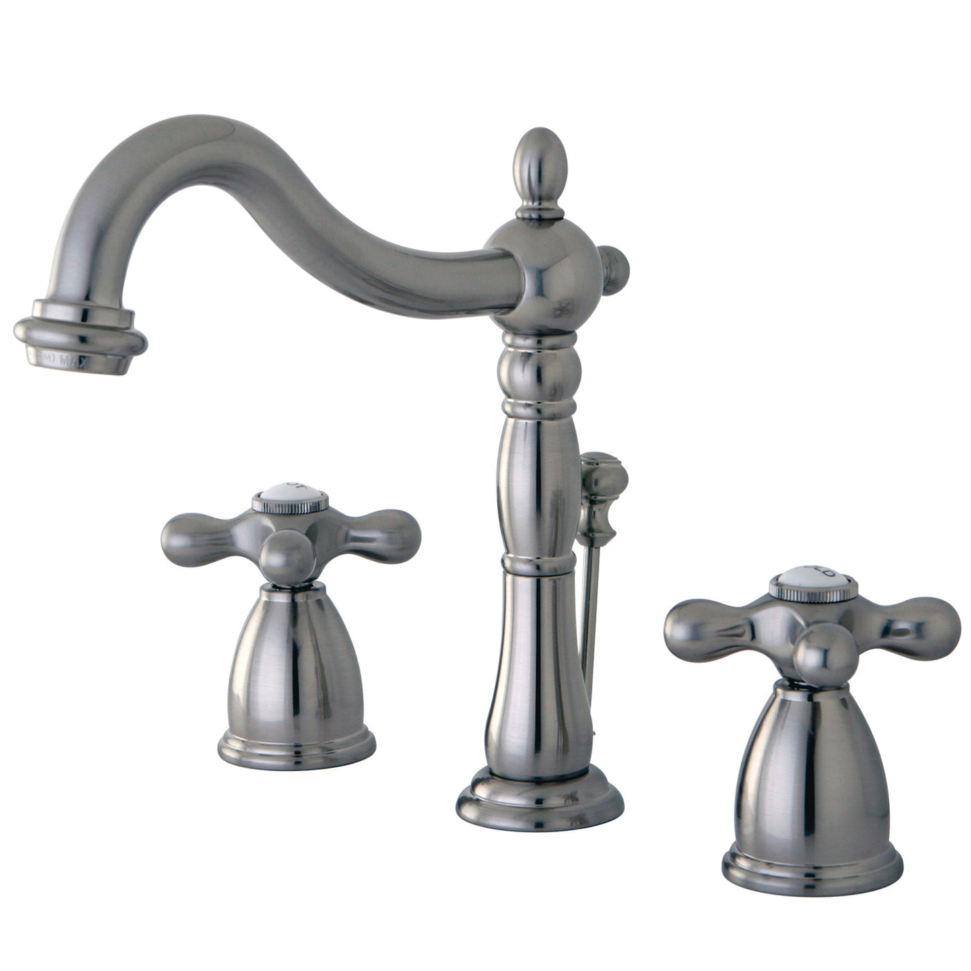 Elements of Design EB1978AX Widespread Bathroom Faucet with Plastic Pop-Up, Brushed Nickel