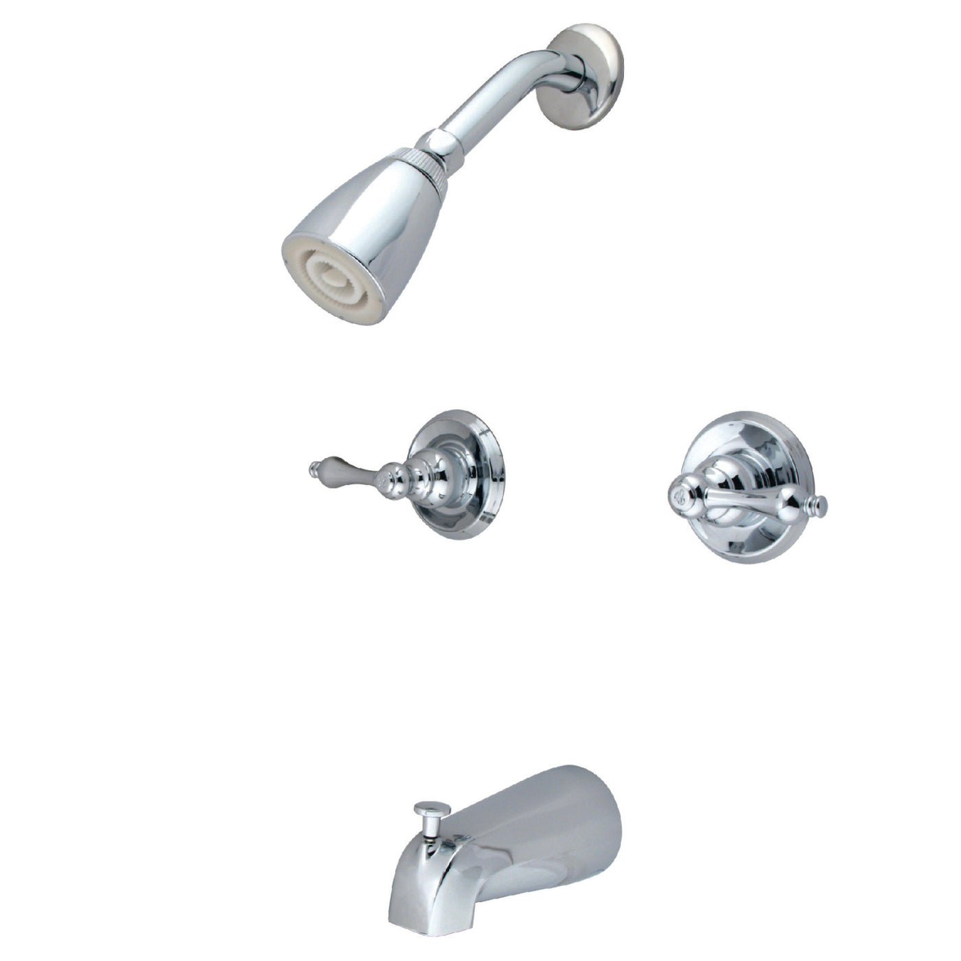 Elements of Design EB241AL Two-Handle Tub and Shower Faucet, Polished Chrome