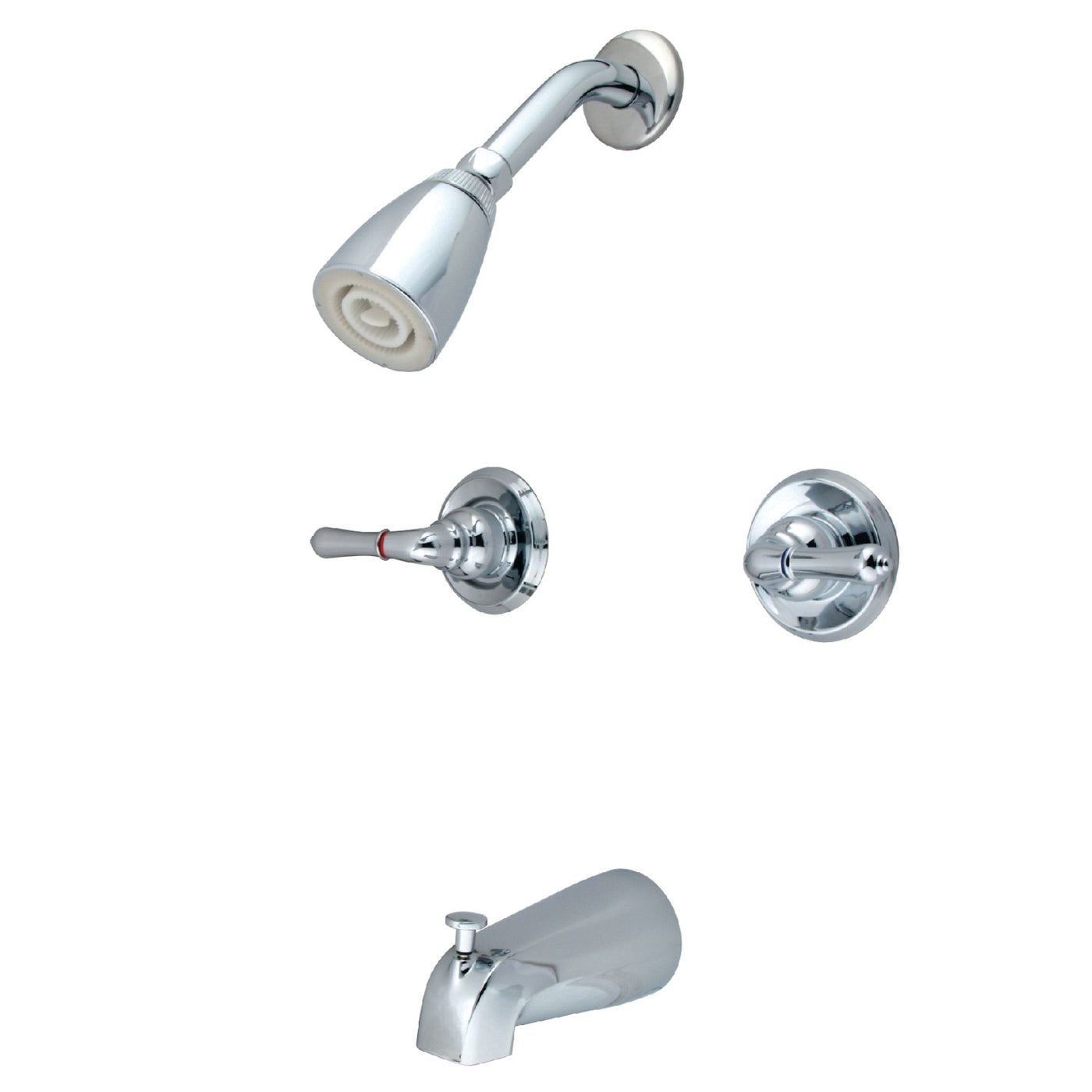 Elements of Design EB241 Two-Handle Tub and Shower Faucet, Polished Chrome