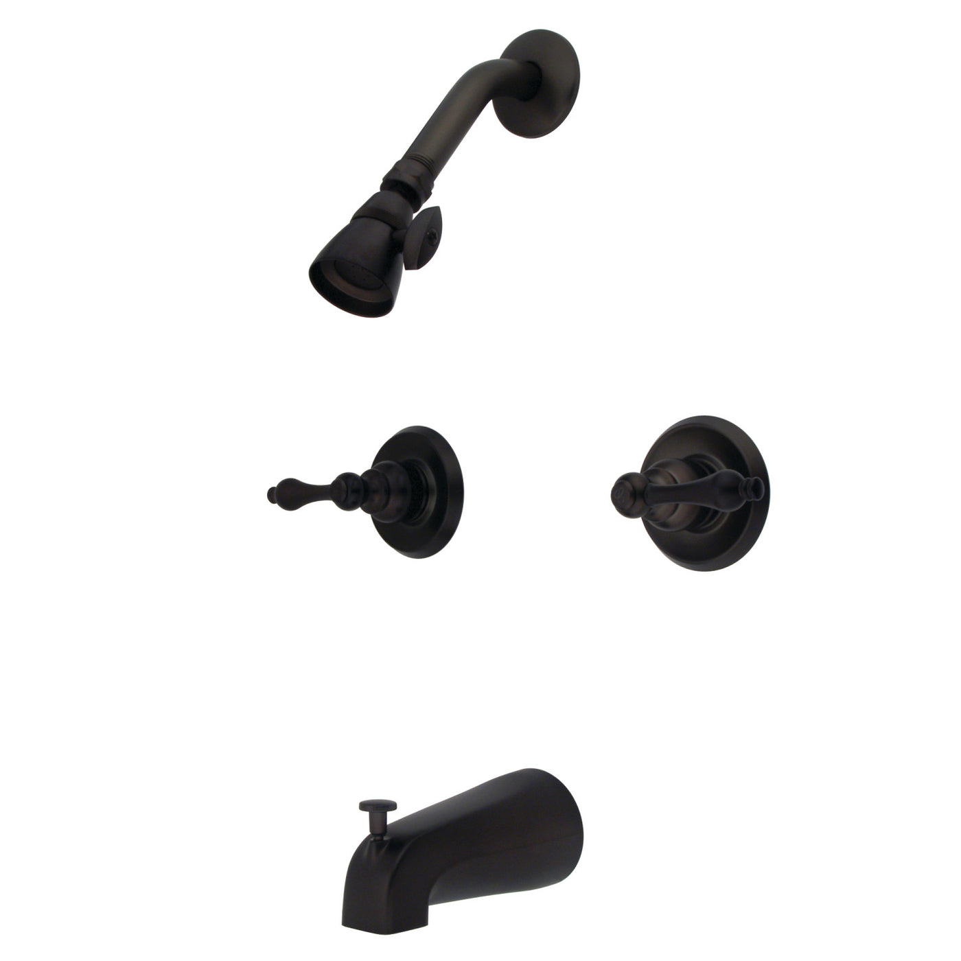 Elements of Design EB245AL Two-Handle Tub and Shower Faucet, Oil Rubbed Bronze