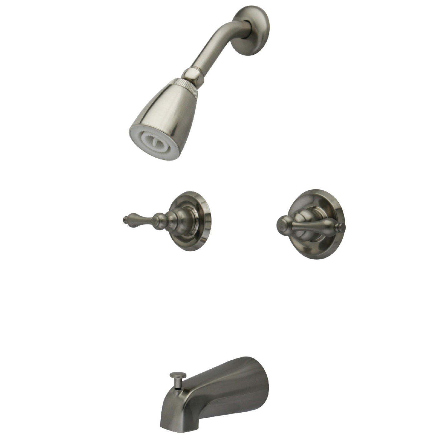 Elements of Design EB248AL Two-Handle Tub and Shower Faucet, Brushed Nickel