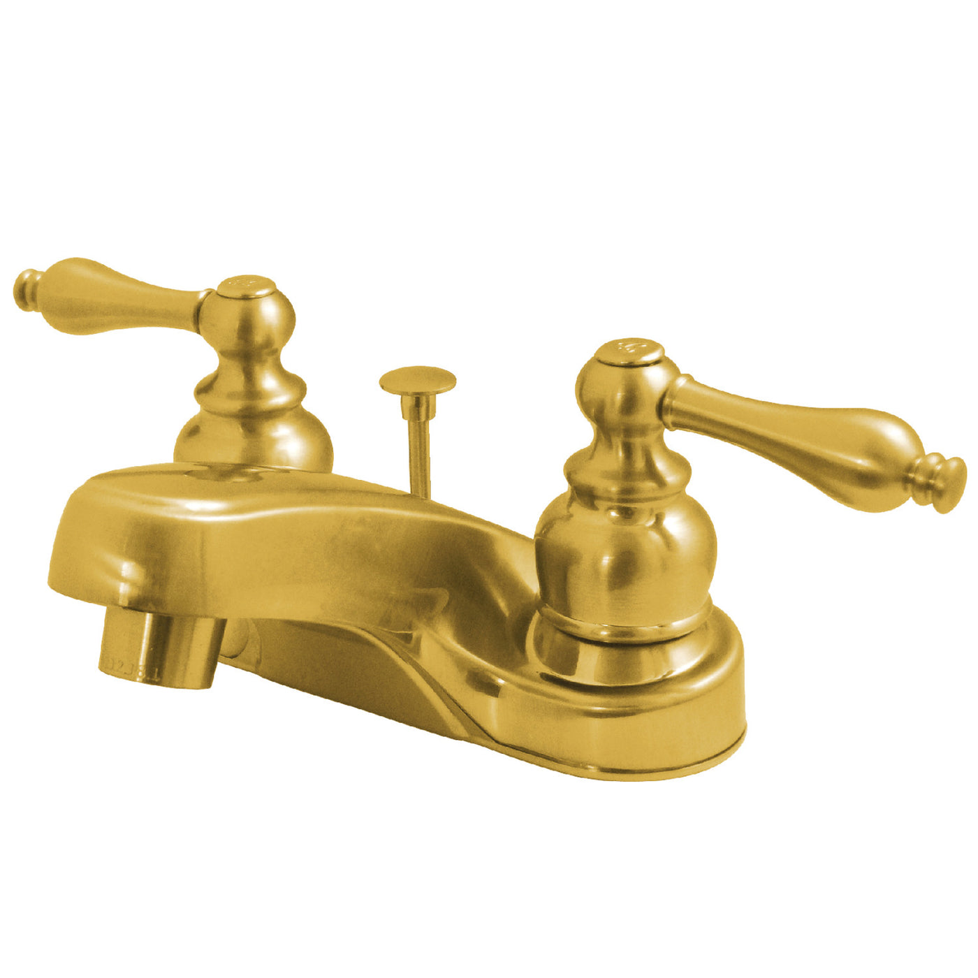 Elements of Design EB252AL 4-Inch Centerset Bathroom Faucet with Brass Pop-Up, Polished Brass