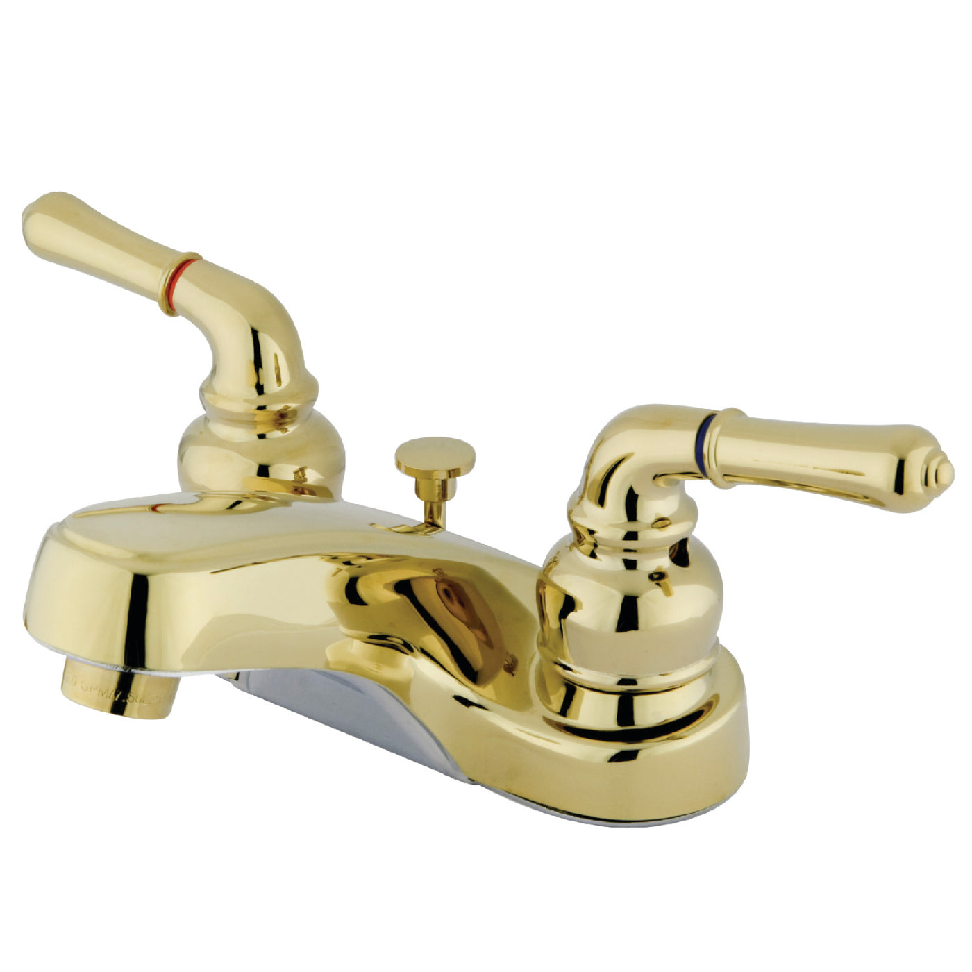 Elements of Design EB252B 4-Inch Centerset Bathroom Faucet, Polished Brass