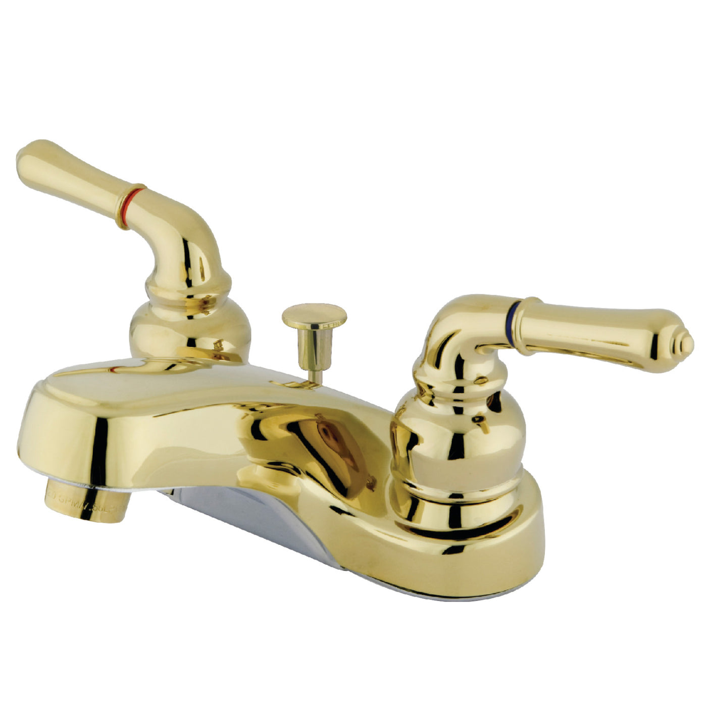 Elements of Design EB252 4-Inch Centerset Bathroom Faucet, Polished Brass
