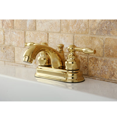 Elements of Design EB2602KL 4-Inch Centerset Bathroom Faucet, Polished Brass
