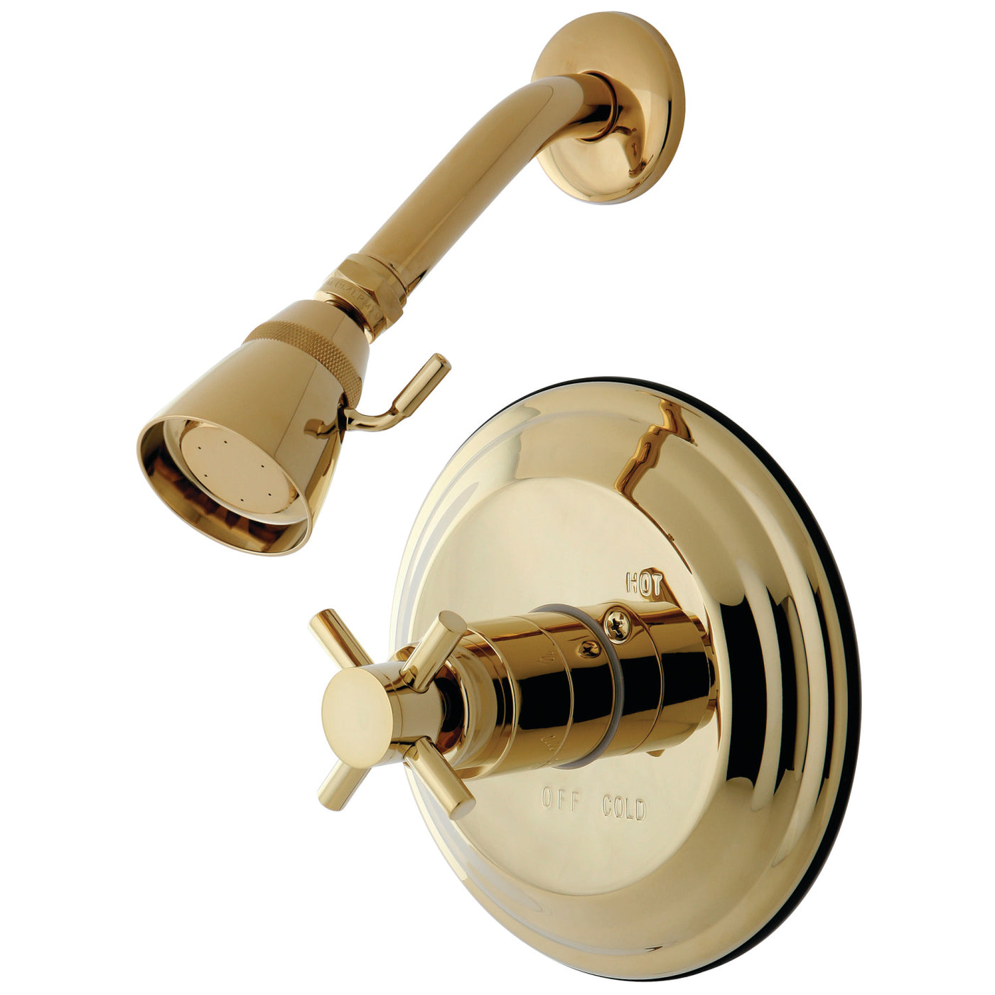 Elements of Design EB2632DXSO Shower Faucet, Polished Brass
