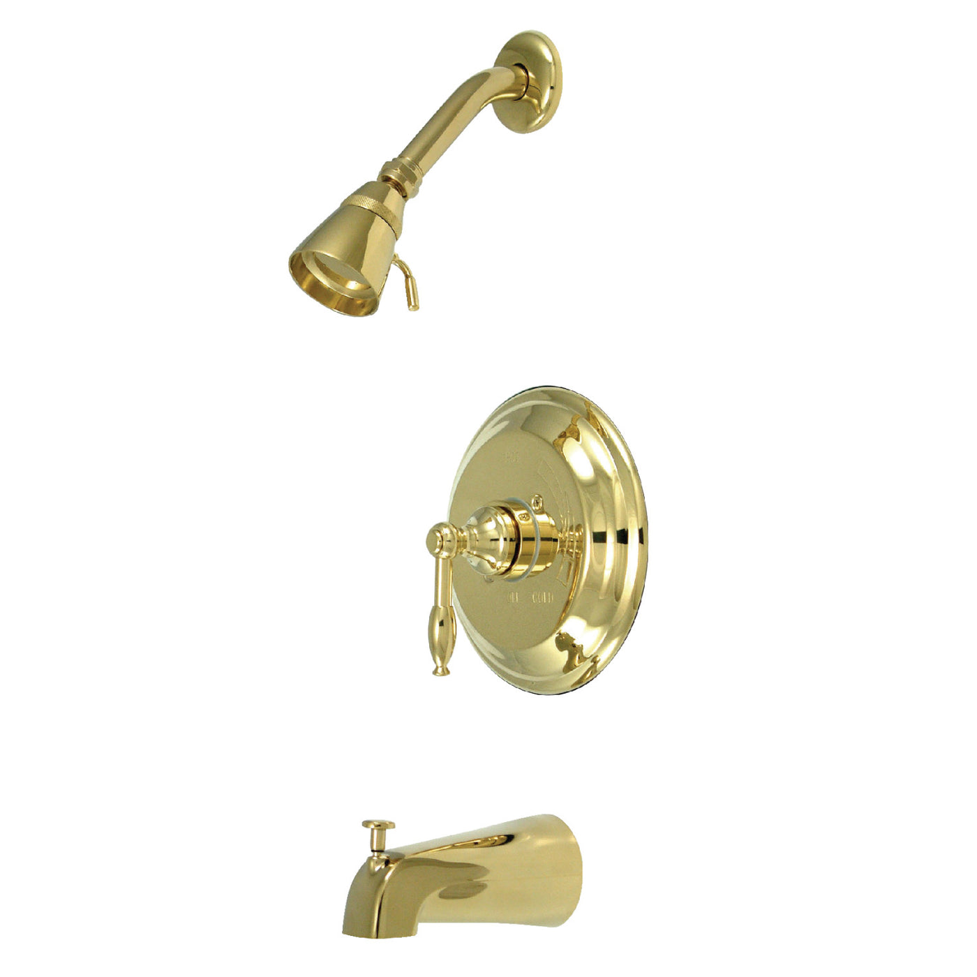 Elements of Design EB2632KL Tub and Shower Faucet, Polished Brass
