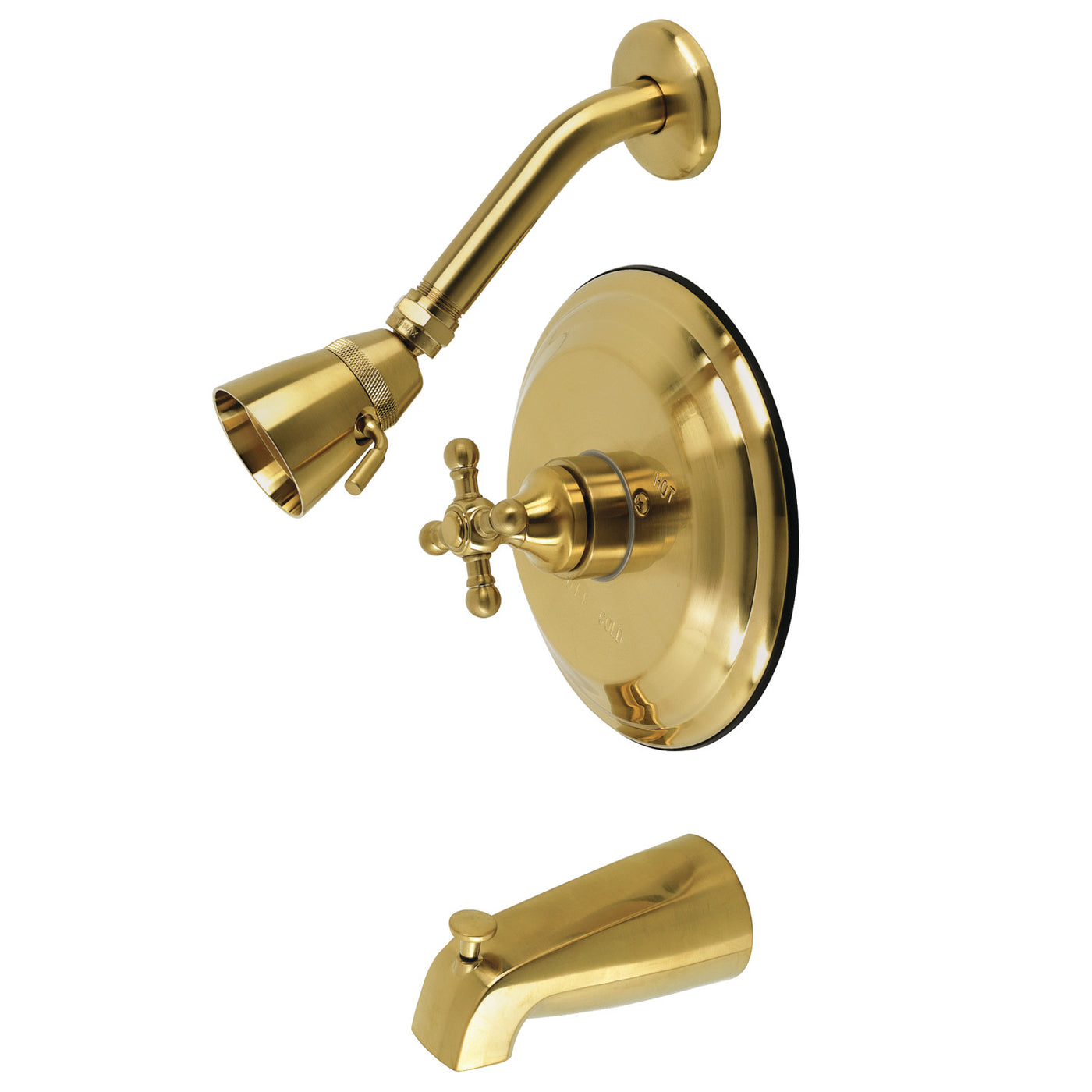 Elements of Design EB2637BX Tub and Shower Faucet, Brushed Brass