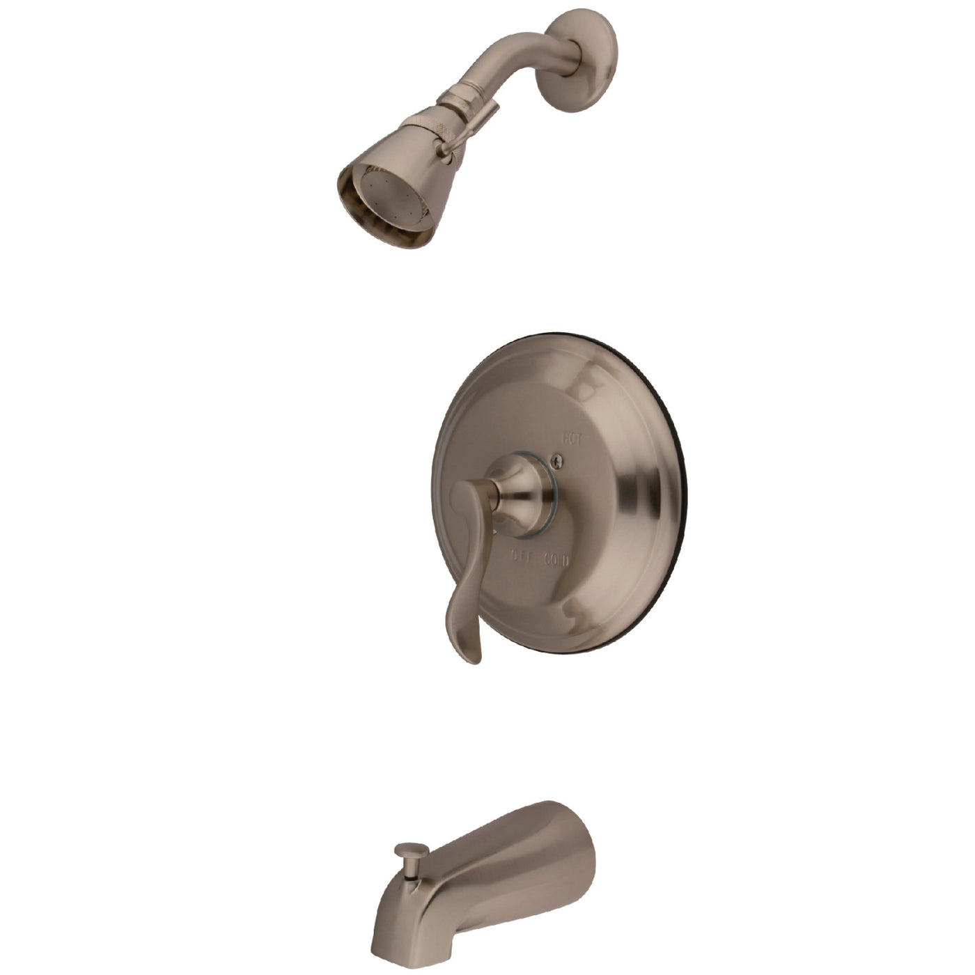 Elements of Design EB2638DFL Tub and Shower Faucet, Brushed Nickel