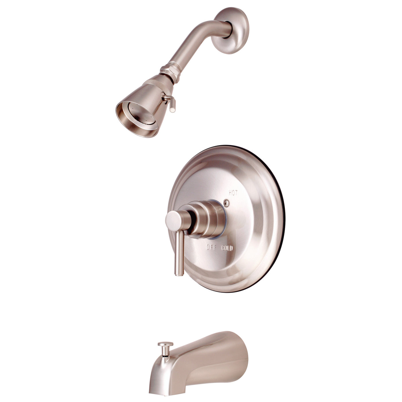 Elements of Design EB2638DLT Tub and Shower Faucet, Trim Only, Brushed Nickel