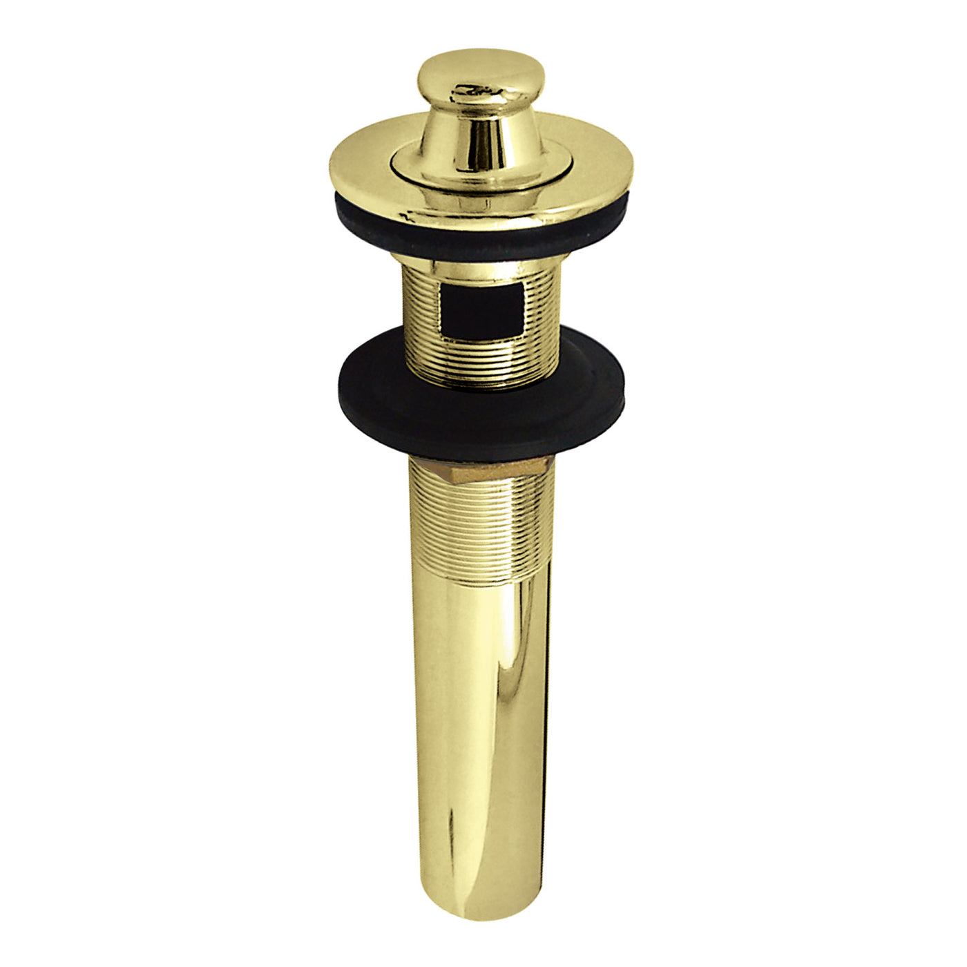 Elements of Design EB3002 Lift and Turn Sink Drain with Overflow, 17 Gauge, Polished Brass