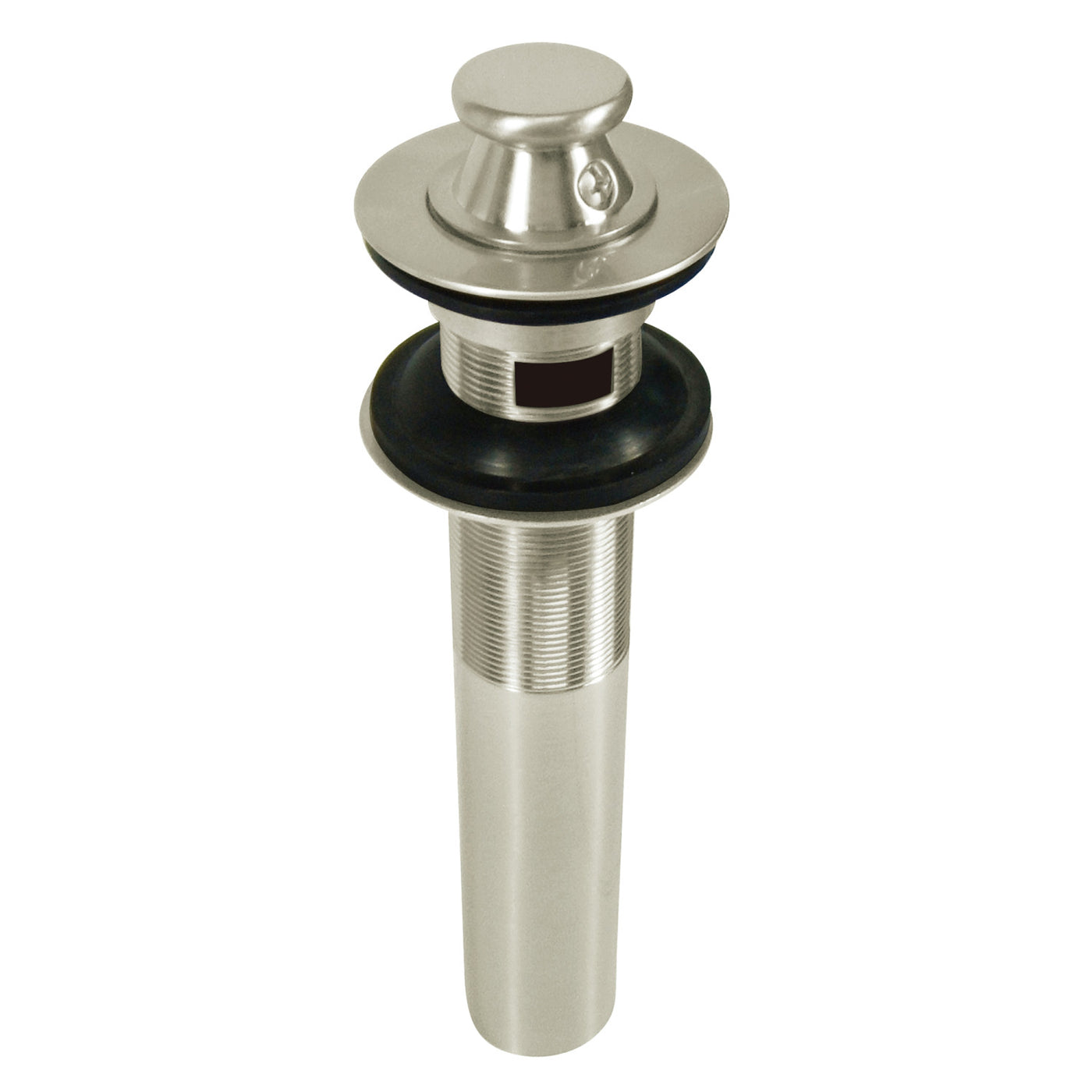 Elements of Design EB3008 Lift and Turn Sink Drain with Overflow, 17 Gauge, Brushed Nickel