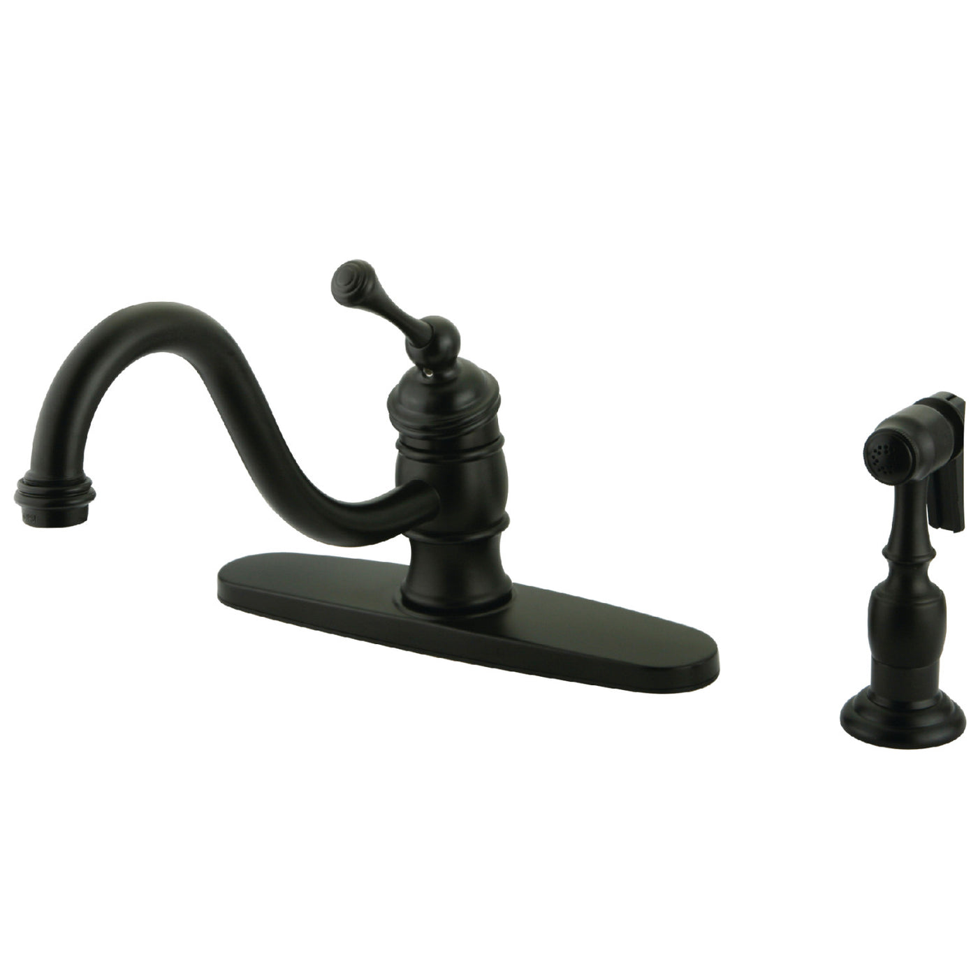 Elements of Design EB3575BLBS Single-Handle Kitchen Faucet with Brass Sprayer, Oil Rubbed Bronze