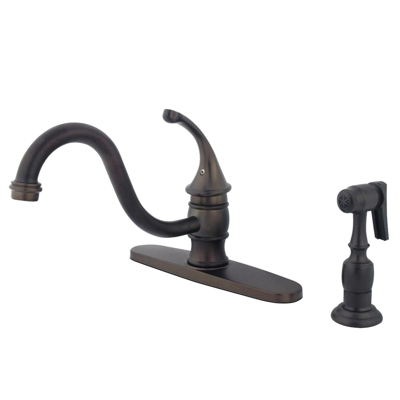 Elements of Design EB3575GLBS Single-Handle Kitchen Faucet with Brass Sprayer, Oil Rubbed Bronze