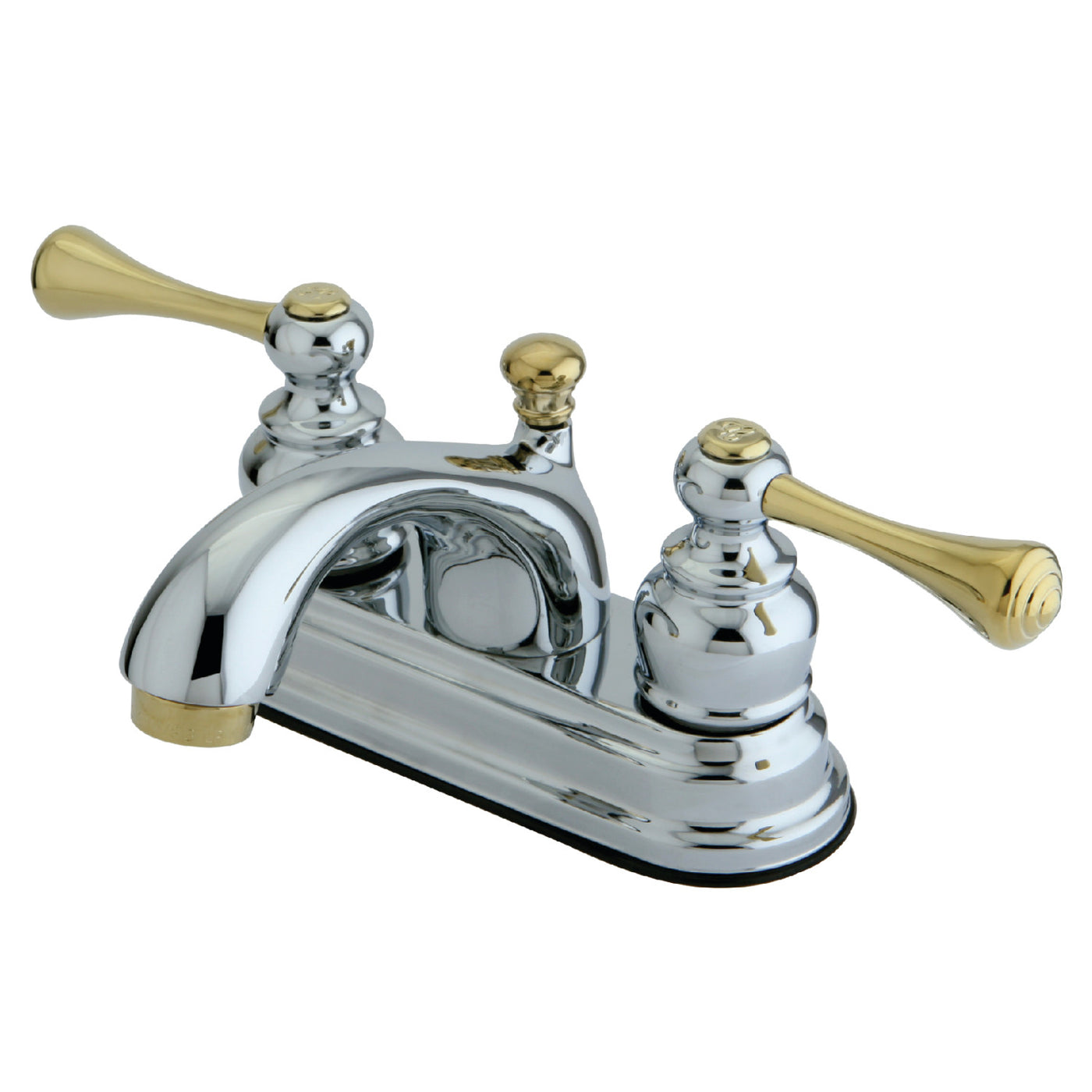 Elements of Design EB3604BL 4-Inch Centerset Bathroom Faucet, Polished Chrome/Polished Brass