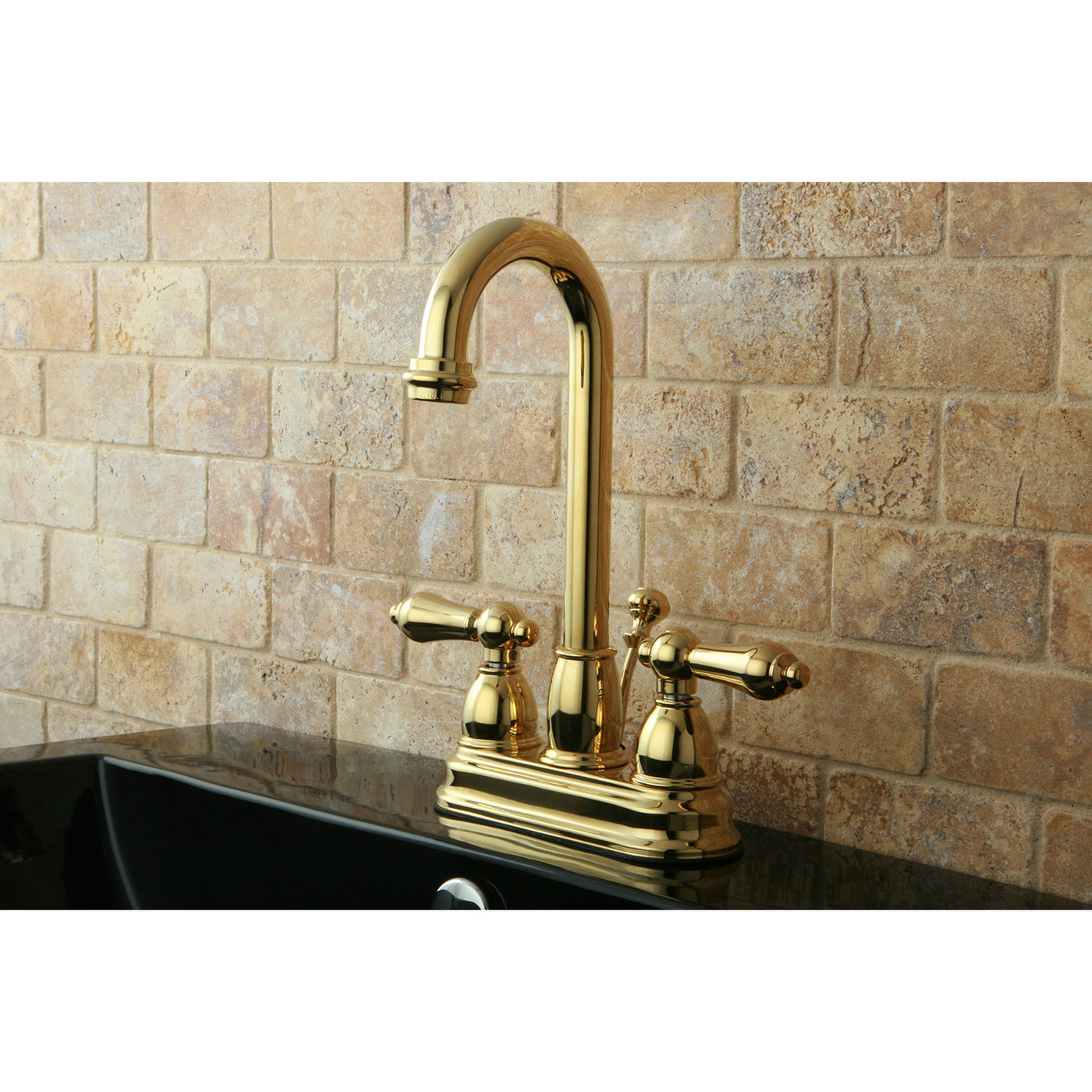 Elements of Design EB3612AL 4-Inch Centerset Bathroom Faucet, Polished Brass