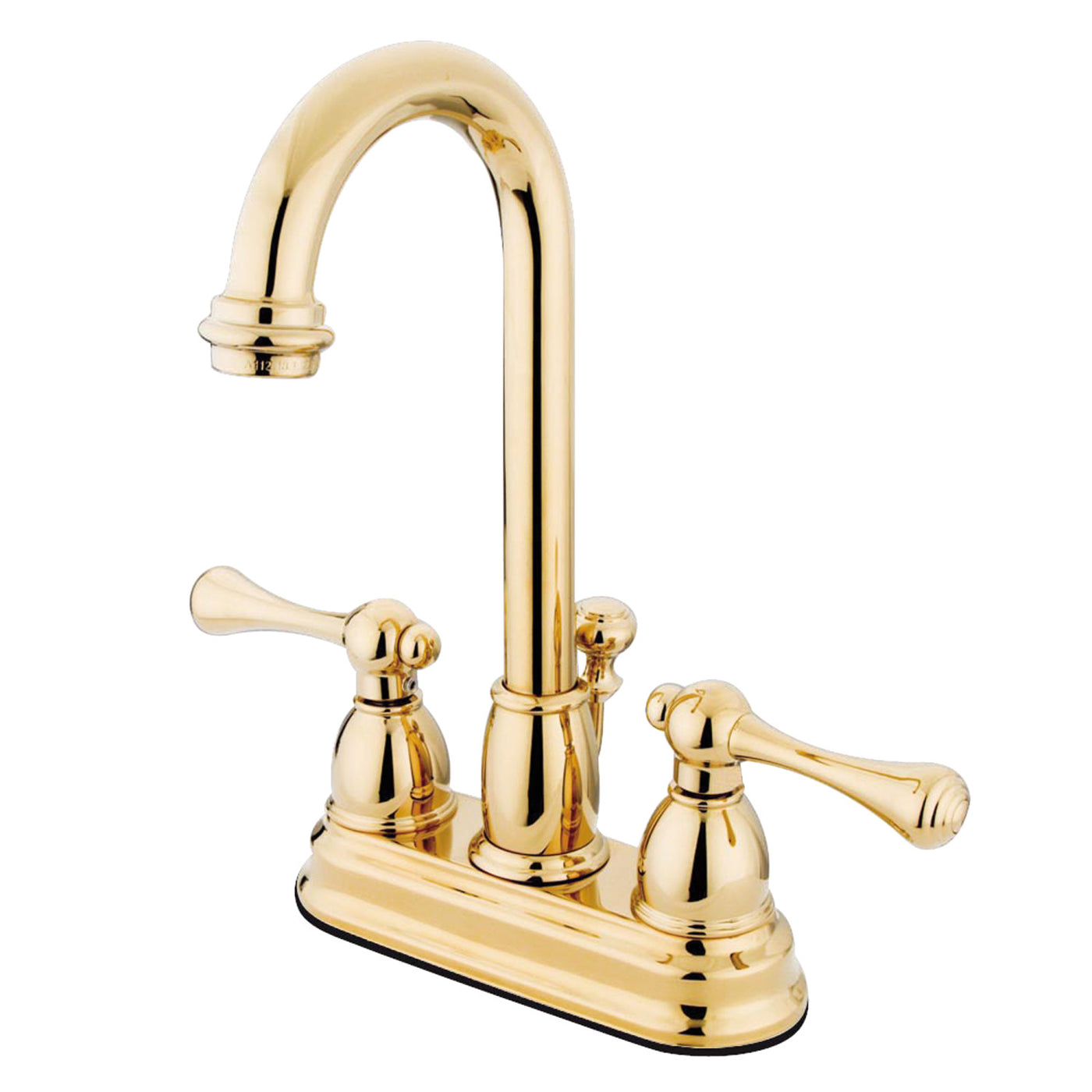 Elements of Design EB3612BL 4-Inch Centerset Bathroom Faucet, Polished Brass
