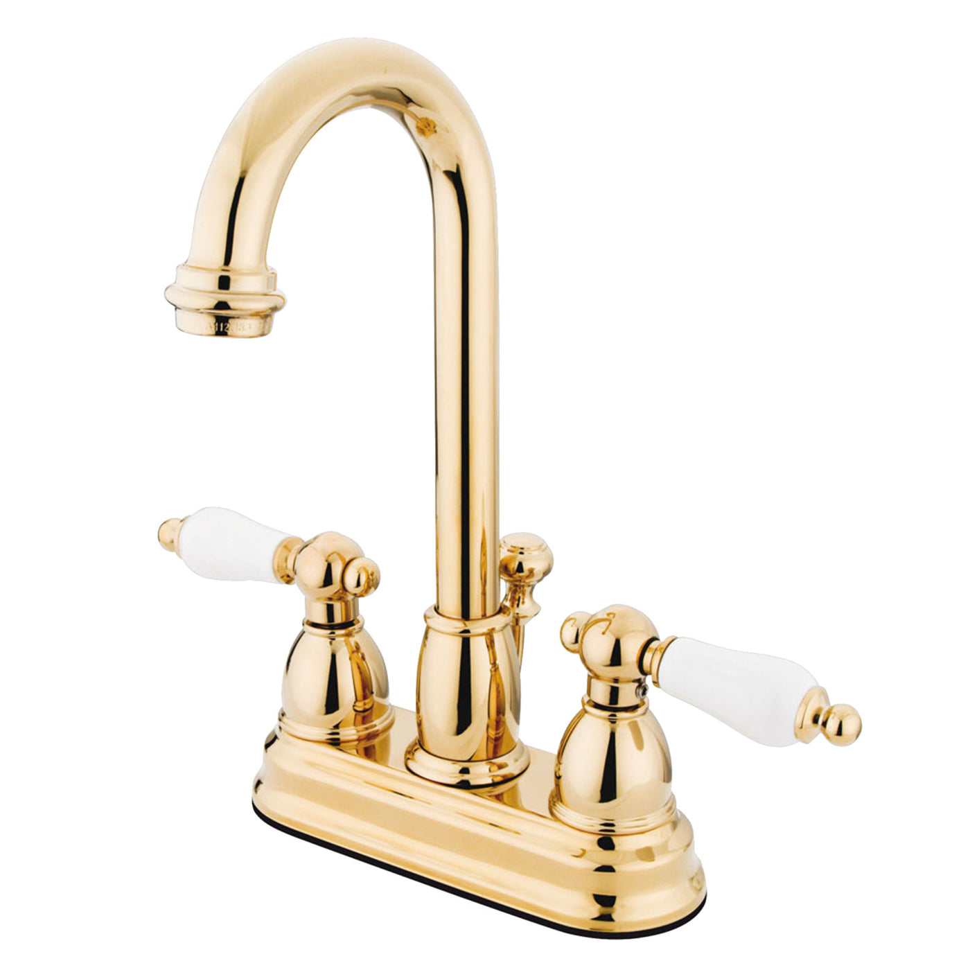 Elements of Design EB3612PL 4-Inch Centerset Bathroom Faucet, Polished Brass