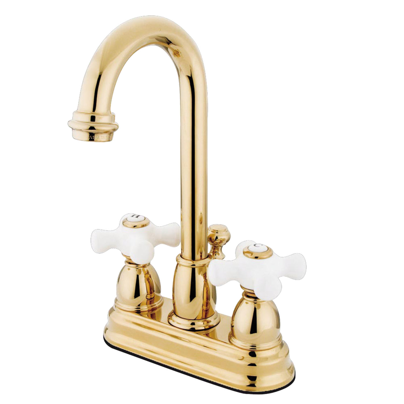 Elements of Design EB3612PX 4-Inch Centerset Bathroom Faucet, Polished Brass