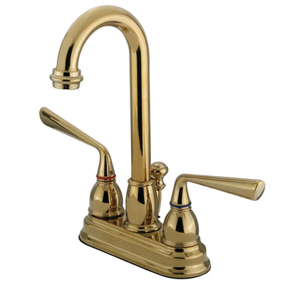 Elements of Design EB3612ZL 4-Inch Centerset Bathroom Faucet, Polished Brass